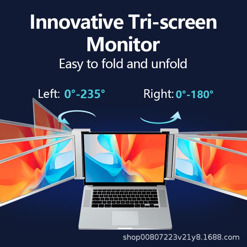 15.6-inch Dual Screen Portable Monitor Large Laptop Secondary Screen Stock Trading Extended Display for Office Dual Screen