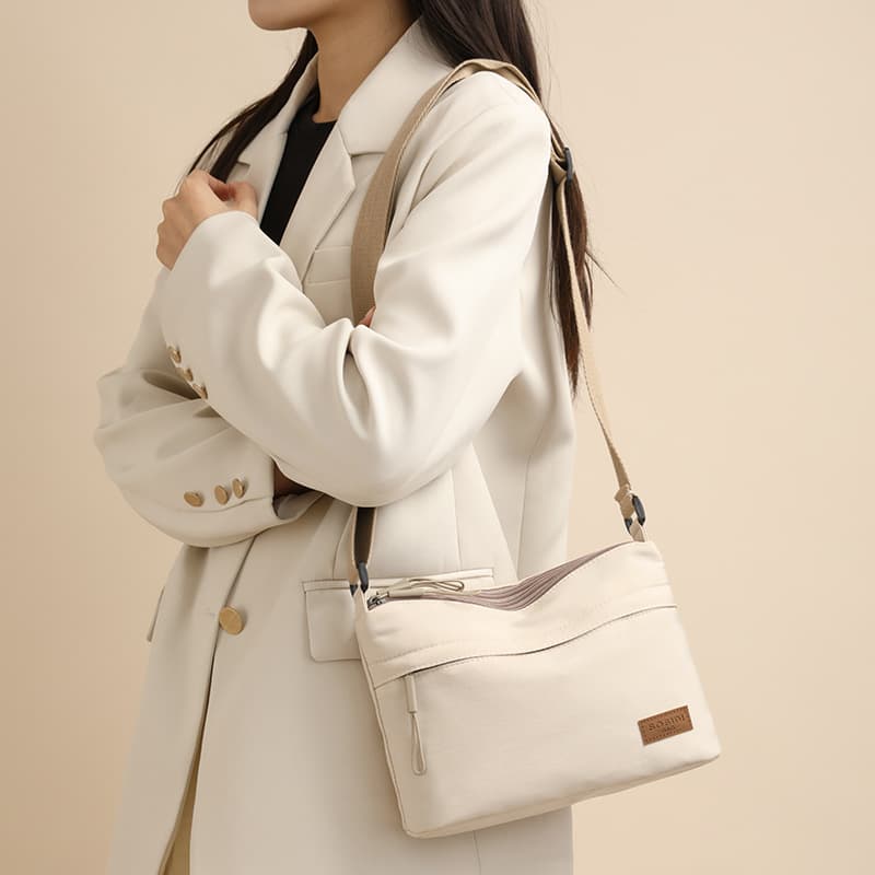 Cross-Border New Model, Simple and Lightweight Multi-Layer Large-Capacity Nylon Bag, Casual and Fashionable Shoulder Crossbody Bag, Dropshipping Available