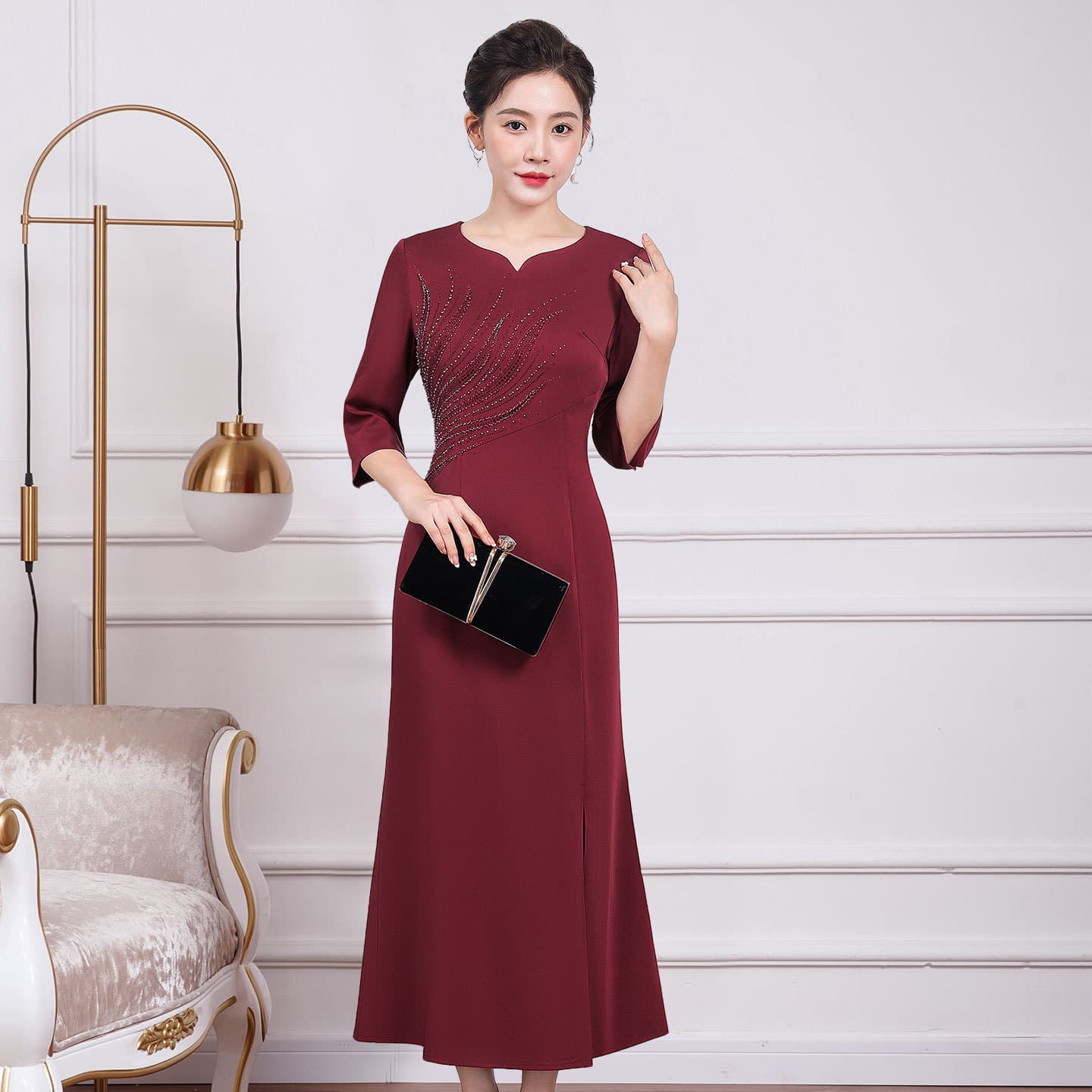 [Special Offer] Grandma Xi's Wedding Banquet Toasting Dress, 2025 Autumn Red Dress