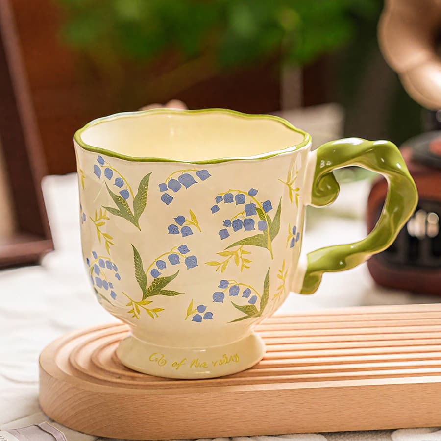 Ceramic Cup Coffee Mug Milk Cup Hot and Cold Drinks Minimalist Light Luxury High Aesthetic Niche Design Sense