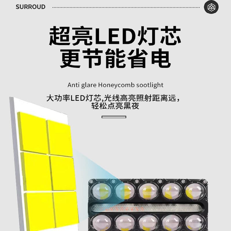 Built-in red and blue LED safety warning light with yellow and white light switching, anti-glare, universal for motorcycles, electric vehicles, and off-road use