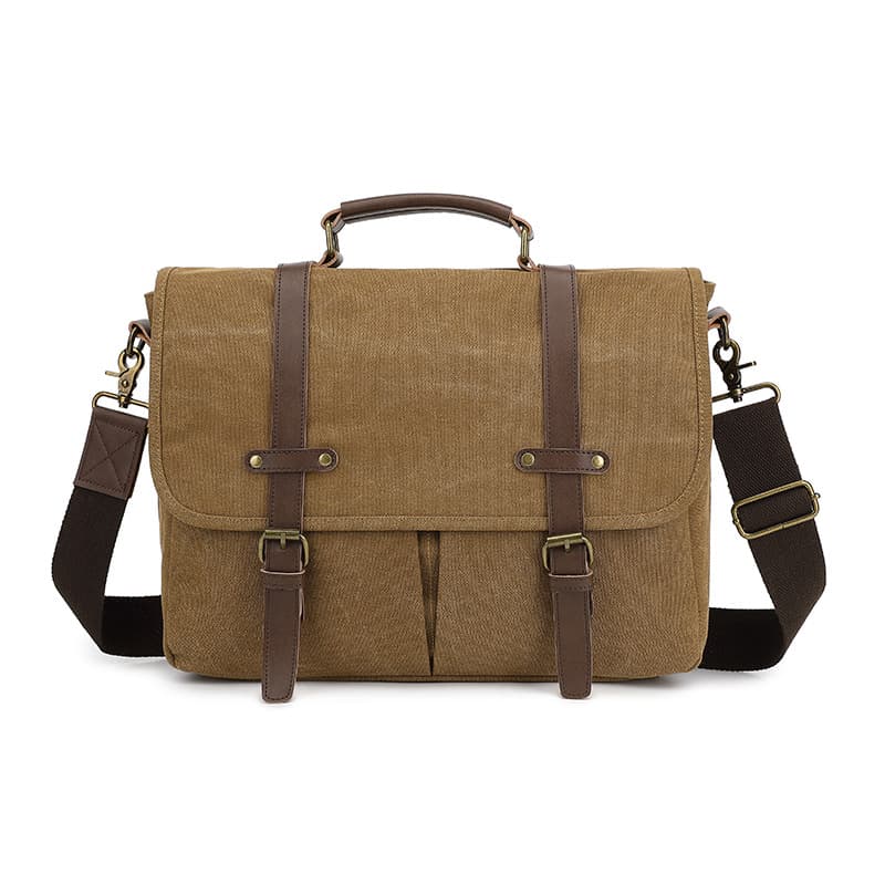 New canvas bag retro style men's shoulder bag retro canvas satchel bag laptop bag Amazon source