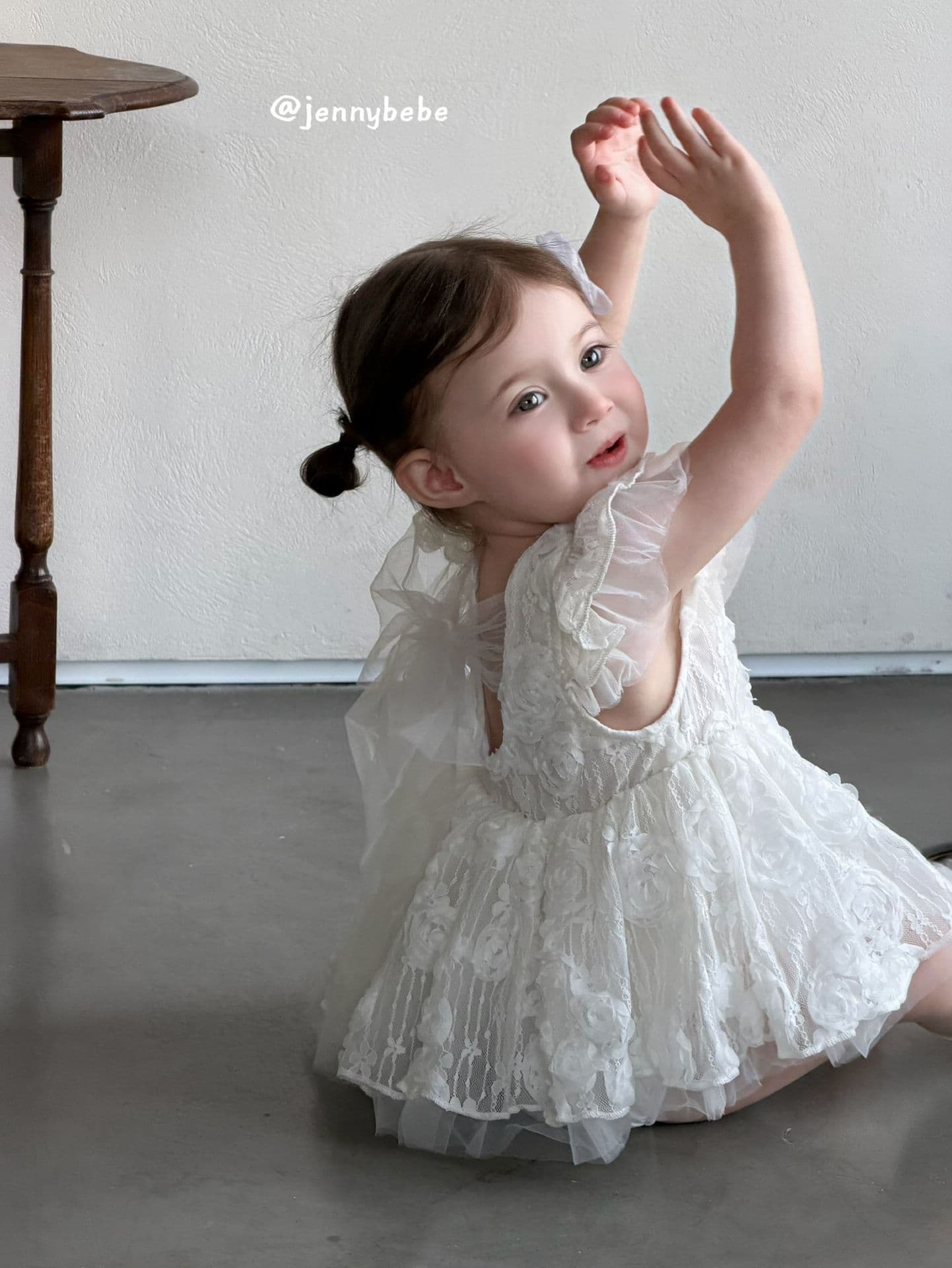 Jenny Kids Summer Baby Clothing Fashionable Lace Mesh Princess Dress for Girls, 100-Day Banquet, 1st Birthday, Crawling Romper Dress