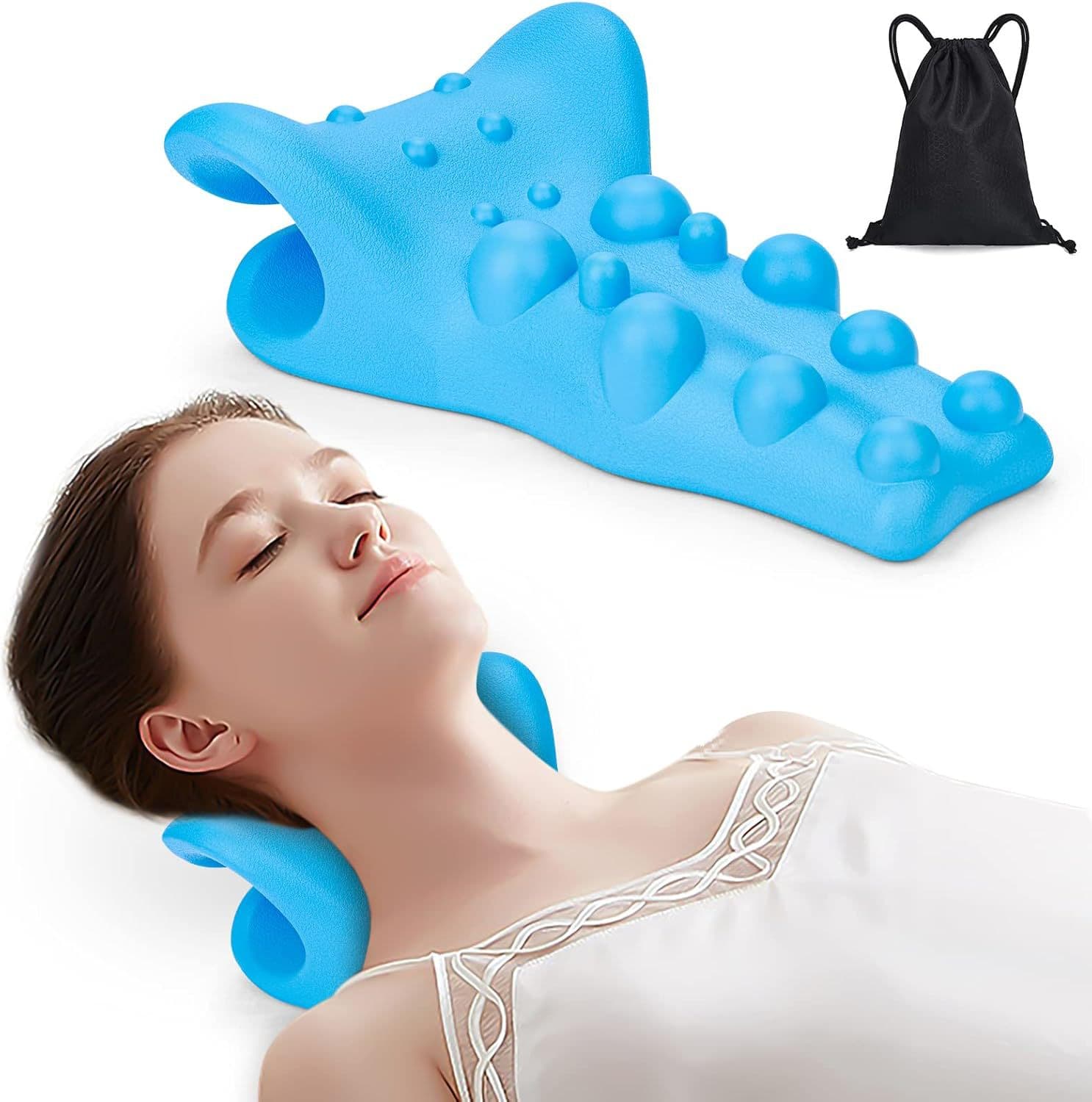 New PU foam neck massage pillow, back muscle, hip and shoulder traction device, stretching traction pillow, scapula pillow