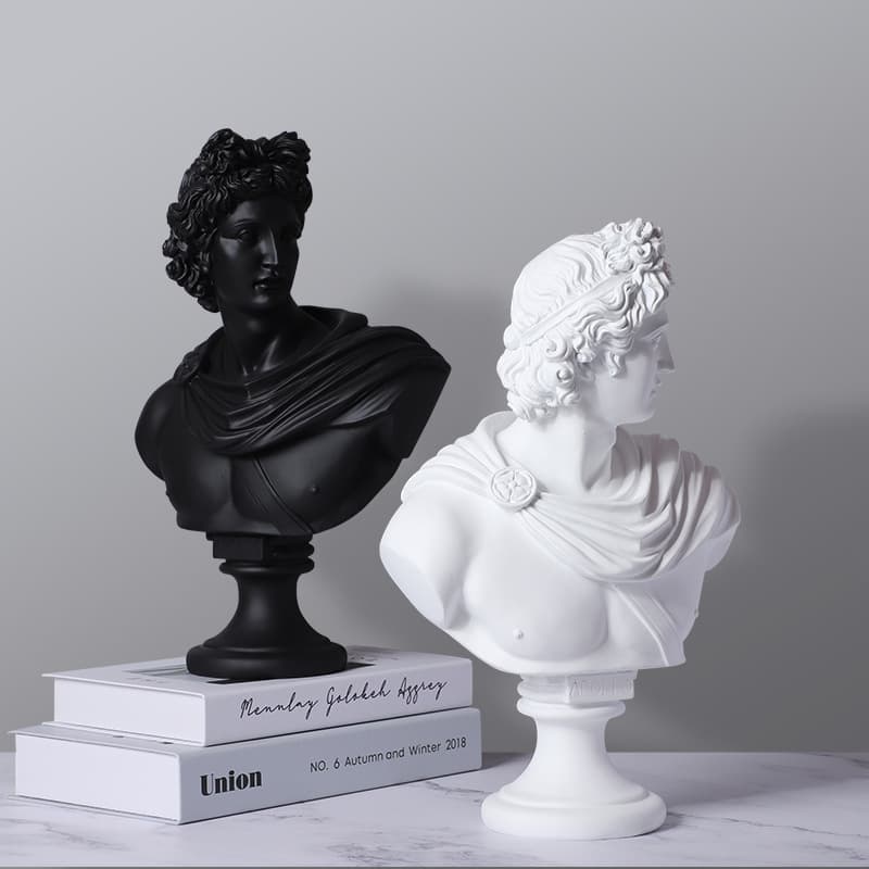 Nordic style portrait David sculpture ornaments character avatar living room office resin crafts ornaments