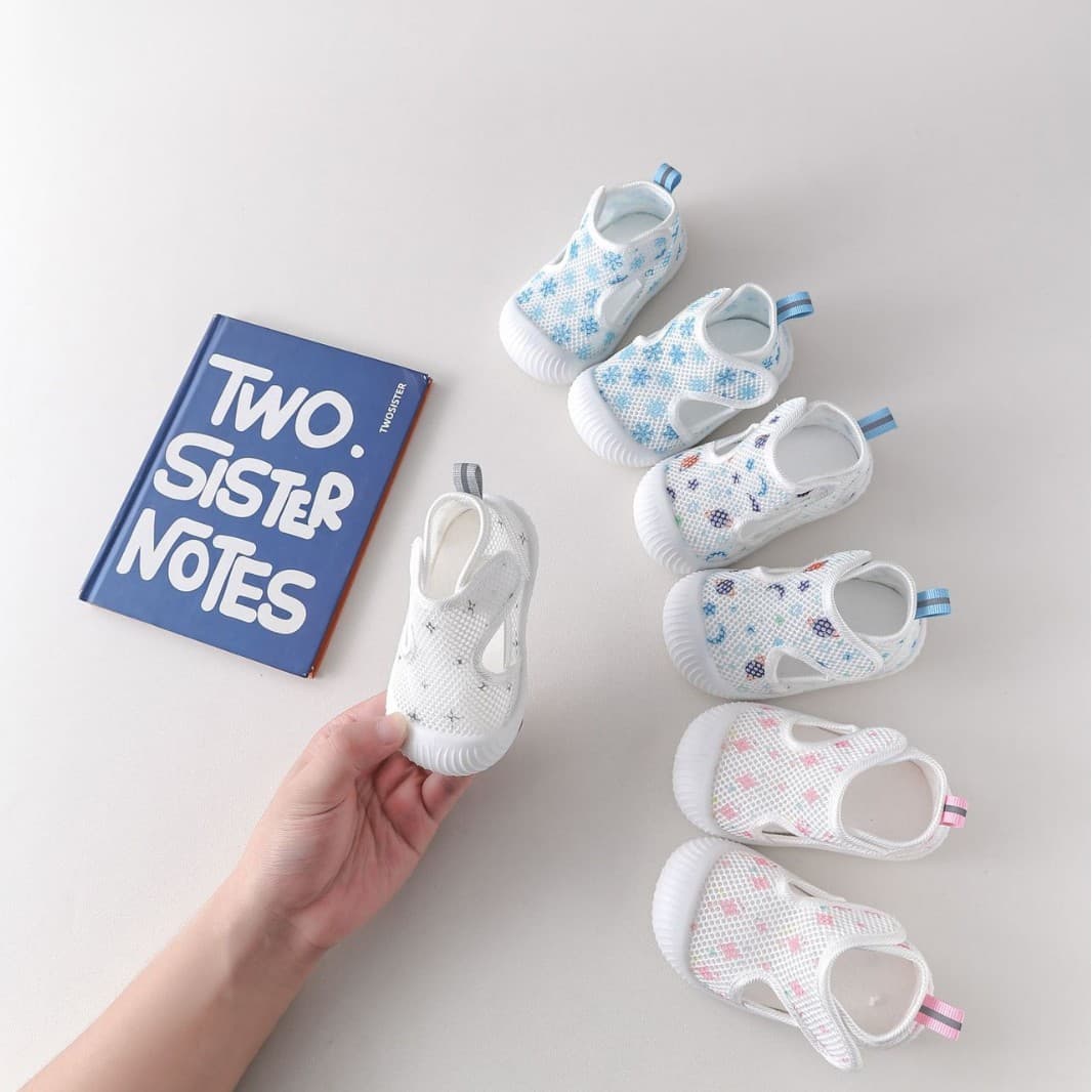 Summer Mesh Baby Shoes, Anti-Slip Toddler Walking Shoes, Breathable Soft Sole, Factory Wholesale