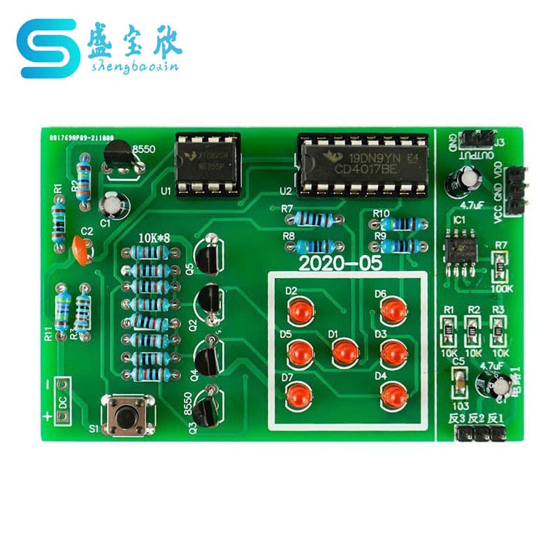 LED Electronic Dice Test Waveform 2020-05 Secondary Vocational Skills Exam DIY Components TJ-56-598