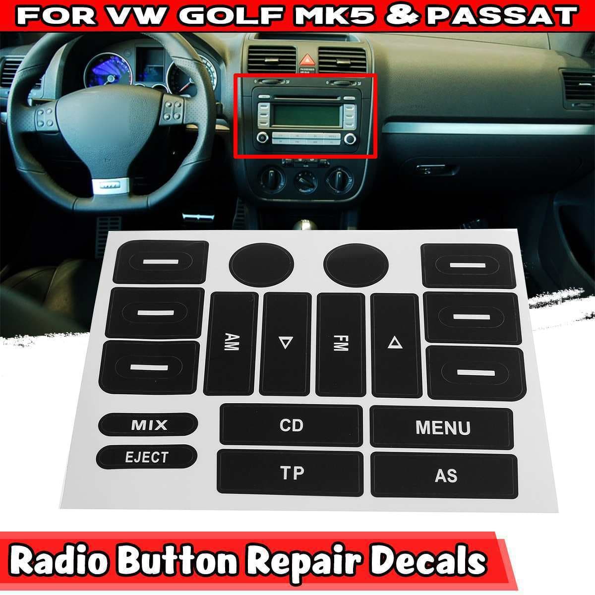 Suitable for Volkswagen Golf MK5 Passat, button repair sticker