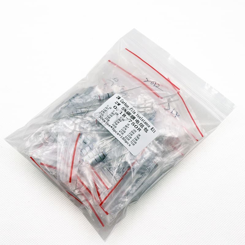 2W Carbon Film Resistor Kit Sample Pack 1K to 820K 30 Values 5 Each