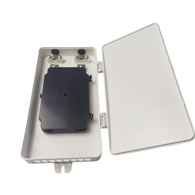 FTTH Plastic 8-Port Fiber Optic Terminal Box FDB Fiber Splice Box Desktop Box SC Square White Fiber Splice Tray