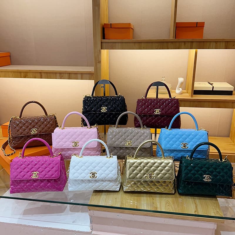 Light Luxury Best-Seller Chanel-Style Women's Handbag Versatile Oil Leather Shoulder Tote Bag Best-Seller Large Capacity Crossbody Bag