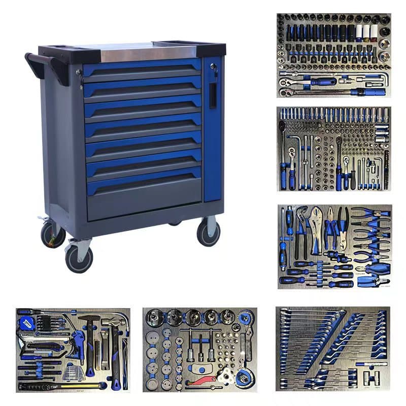 Cross-border 488-piece Auto Repair Combo Set, 4S Shop Garage Factory Maintenance Tool Portable Mobile Tool Cart Cabinet