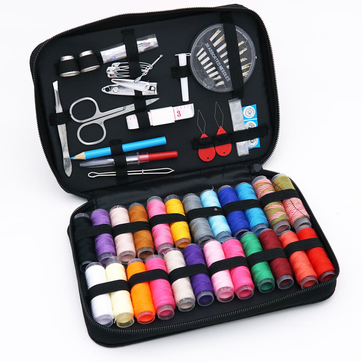 Cross-Border Ecommerce Sewing Repair Storage Needle Thread Box, Needle Thread Set, 10/95/98-Piece Zipper Sewing Kit in Stock