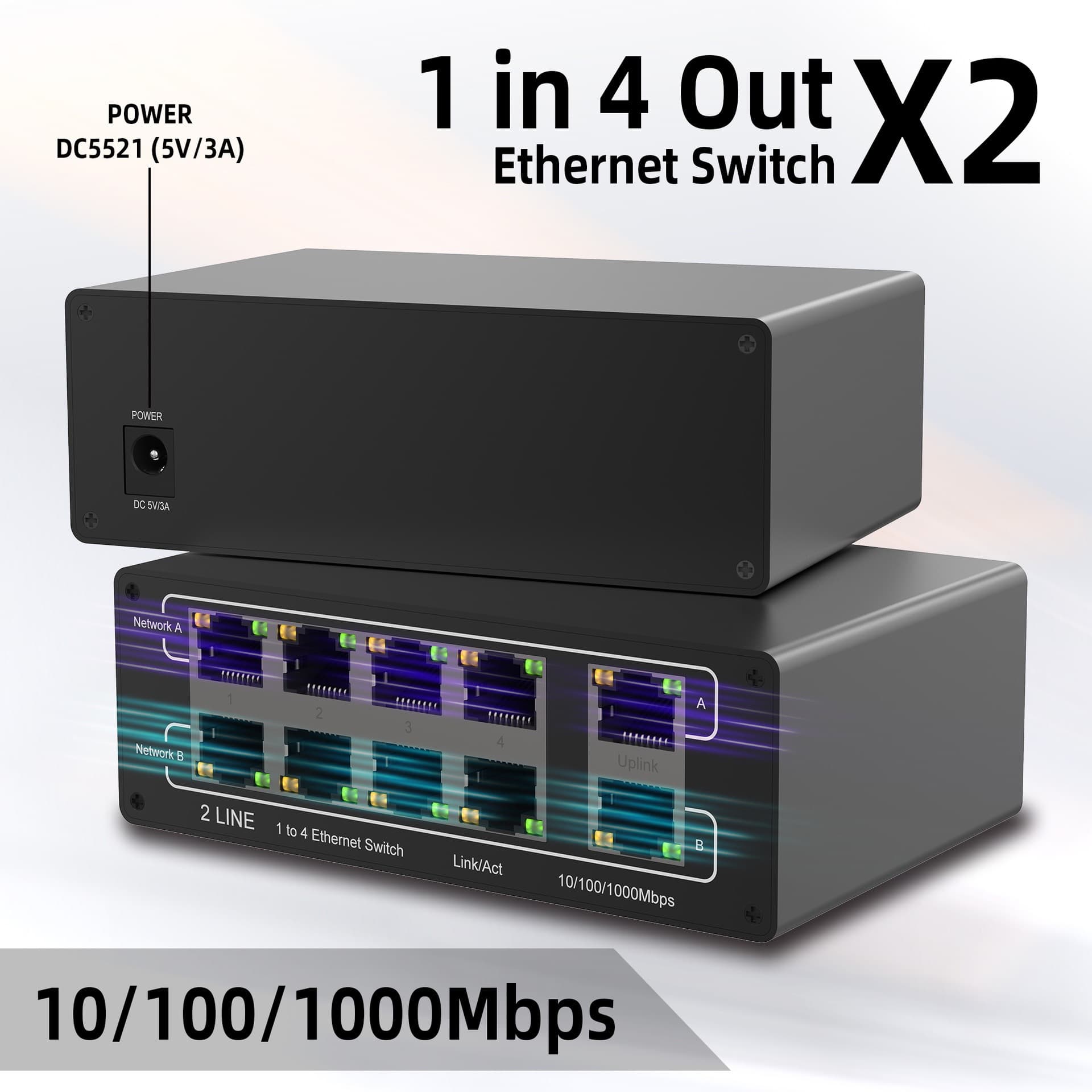 Gigabit Network Switch Smart Choice 2×8-Port Gigabit Commercial Home Enterprise Switch Hotel Network Distributor