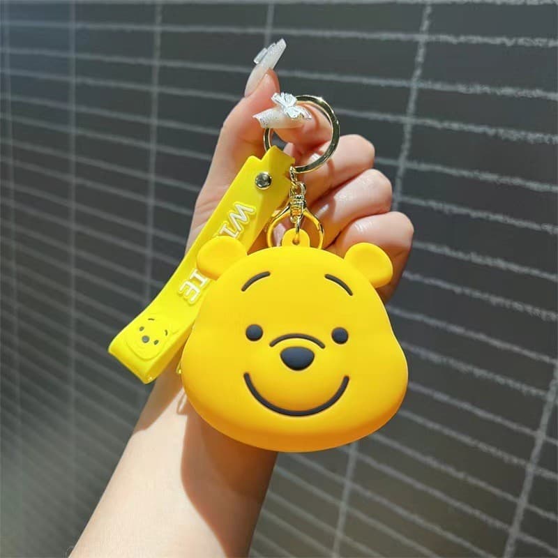 Cartoon Animal Keychain Silicone Bag Couple Storage Pouch Children's Toy Coin Purse Small Gift Pendant Wholesale