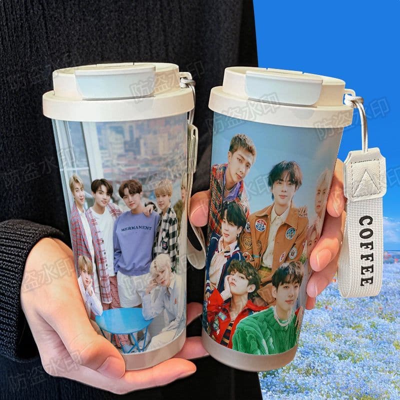 BTS BTS Insulated Mug 316 Stainless Steel Portable Large Capacity Car Dual-Drink Coffee Cup