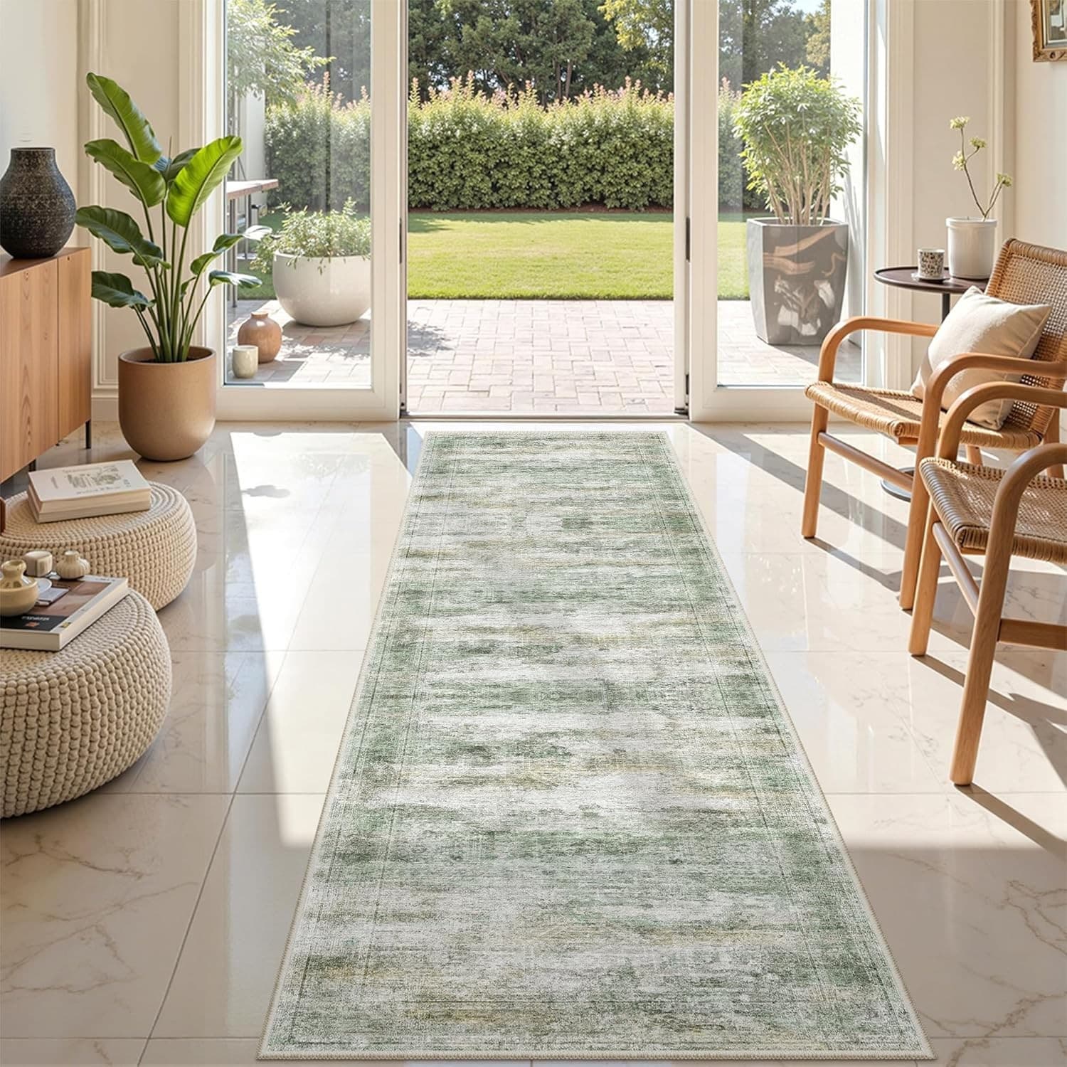Cross-border Amazon imitation cashmere washable rug/kitchen mat/hallway/corridor rug/mat