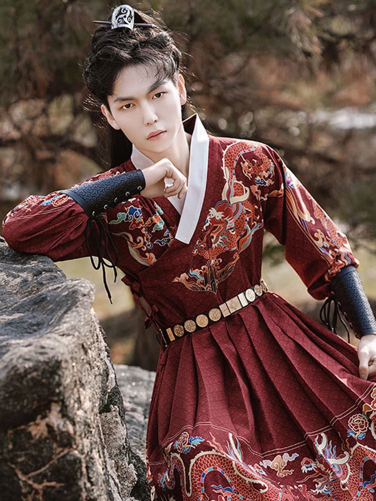 Ming Dynasty Hanfu Male New Style Embroidered Spring Sword Feiyi Fu Jinyiwei Clothing Python Robe Yesa Unisex Chinese Style