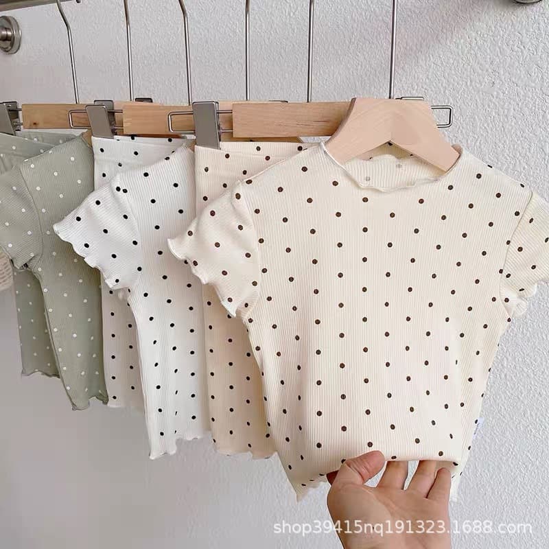 Ice Silk Children's Summer New Style Pajamas Fashionable Comfortable Homewear Wearable Out Dot Air Conditioning Clothing Trendy