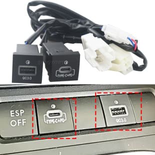 Car Phone Charger USB QC3.0 Fast Charging for Volkswagen 06-12 Golf