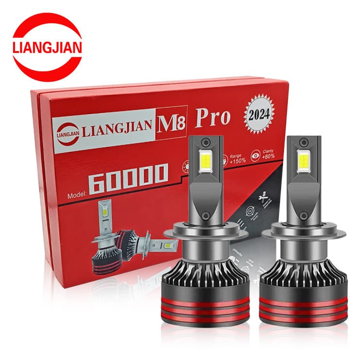 M8pro High Power H7 Headlight Bulb Universal Car Modification H4 Truck Spotlight Compatible with Universal Models Super Bright
