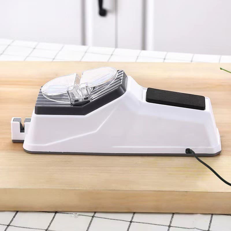 Electric Knife Sharpener, Portable, Fast Sharpening for Scissors and Kitchen Knives, Multi-Functional Small Automatic Sharpening Tool