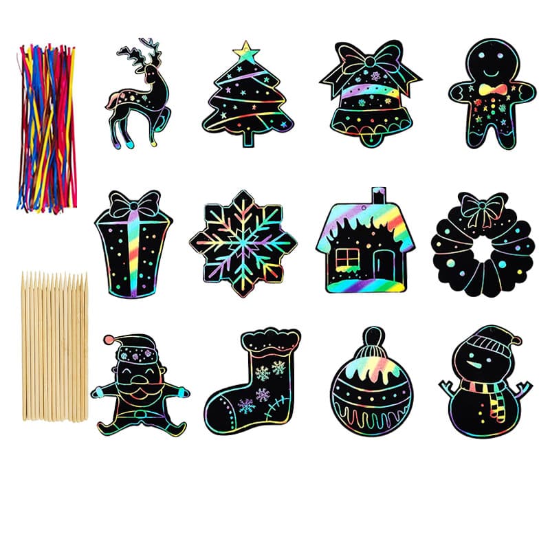 Cross-border Halloween scratch art, Halloween decoration party scratch art paper DIY Easter educational scratch art wholesale