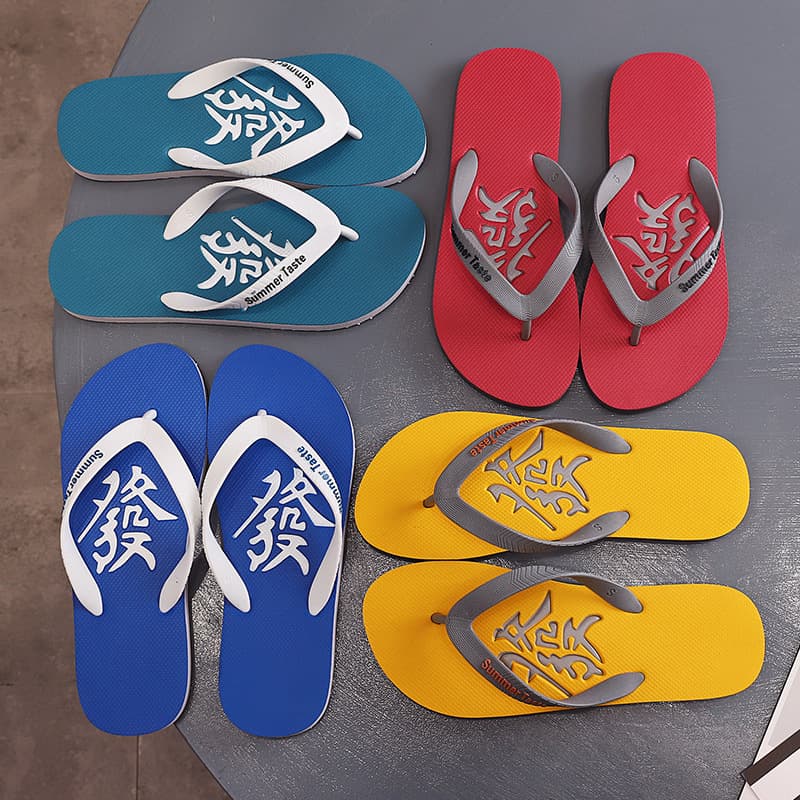 Chinese Trend Flip Flops for Men Summer Outdoor Non-Slip Casual Sandals Beach Style Thong Slippers New