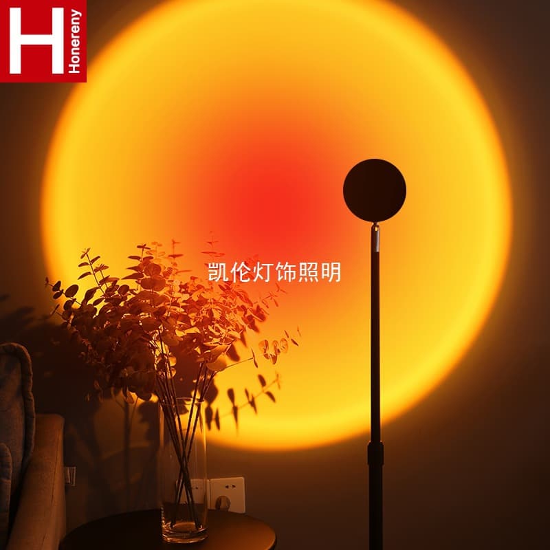 Sunset Lamp Atmosphere Night Light Bedside Sunset Lamp Photography Fill Light Influencer Bedroom Sunset Lamp Projection