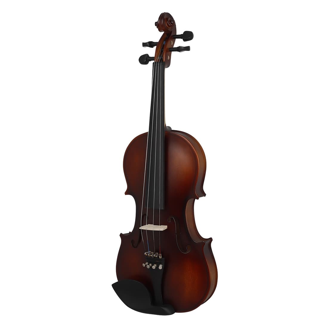 Savanni V105 handmade tiger-stripe maple violin, ebony accessories, exam and performance grade, includes case and bow