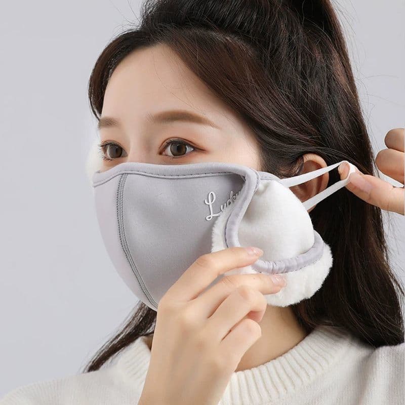 Full-Face Windproof Warm Mask for Women in Autumn and Winter, Fleece-Lined, Washable, Breathable for Outdoor Use