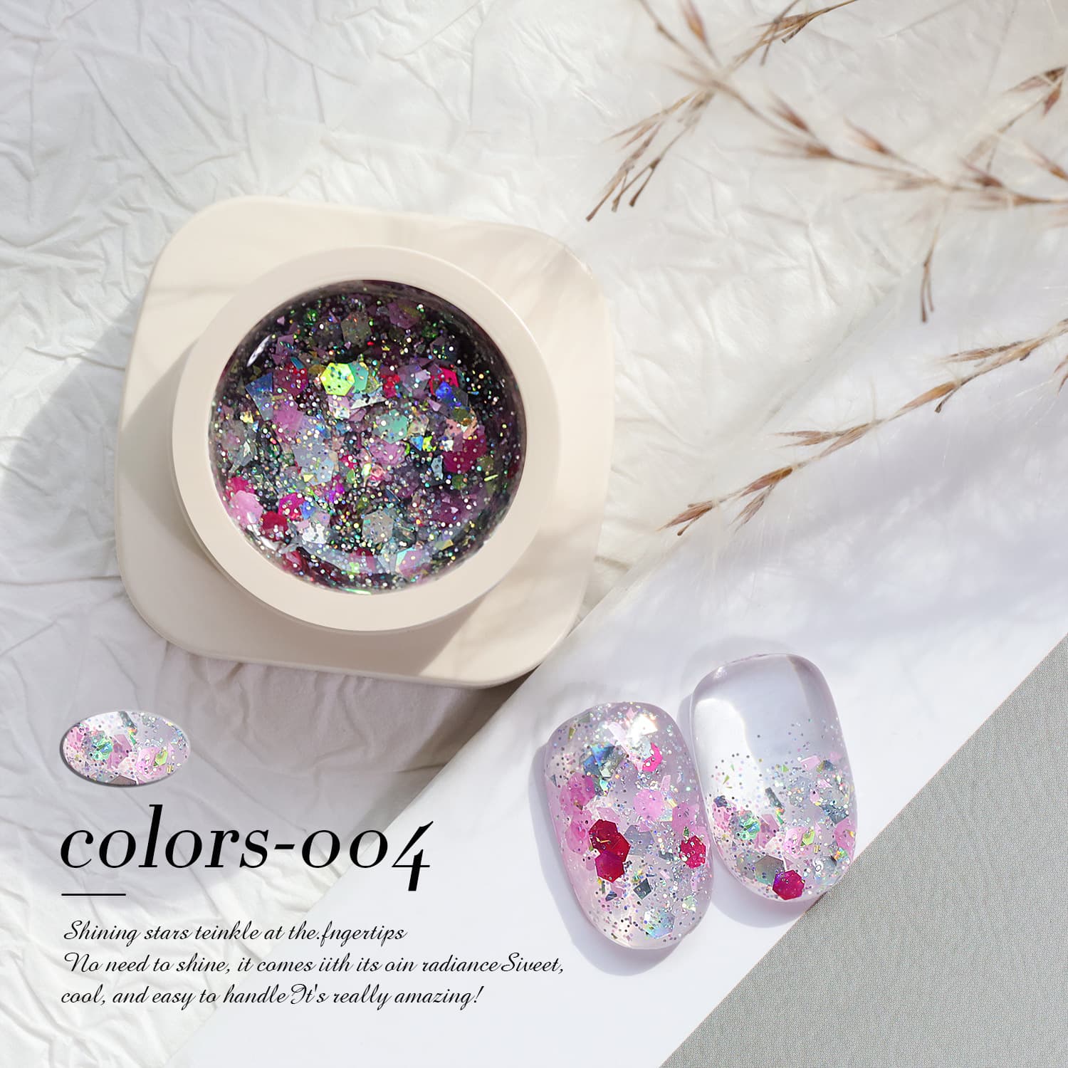Sweet Girl Sparkle Chunky Glitter Nail Polish, New Super Shiny Korean Large Glitter Gel, Nail Salon Wholesale Jar