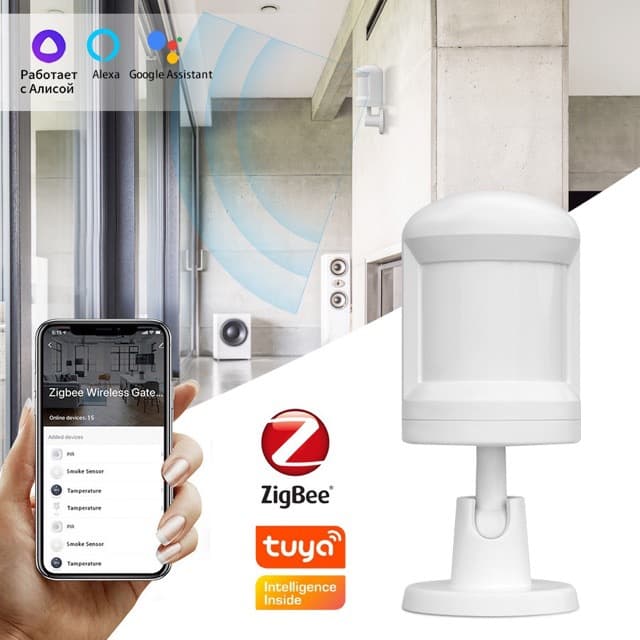 Export exclusively for Tuya smart PIR human body sensor tuya zigbee human motion sensor linkage