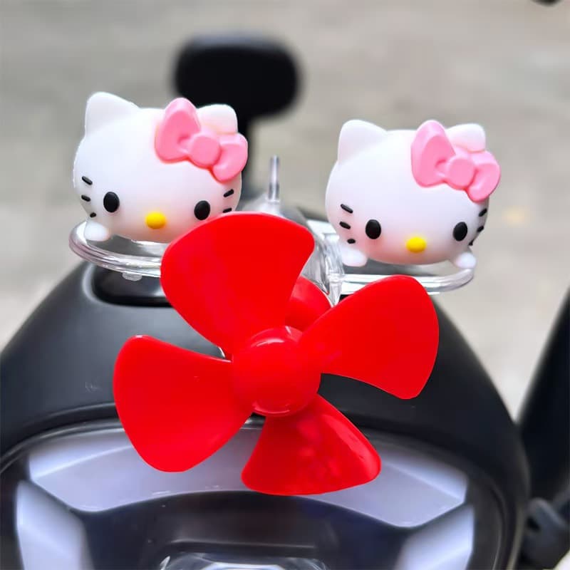 Rotating Glowing Airplane Decoration for Electric Vehicle Helmet, Cute Cartoon Motorcycle Bicycle Accessory
