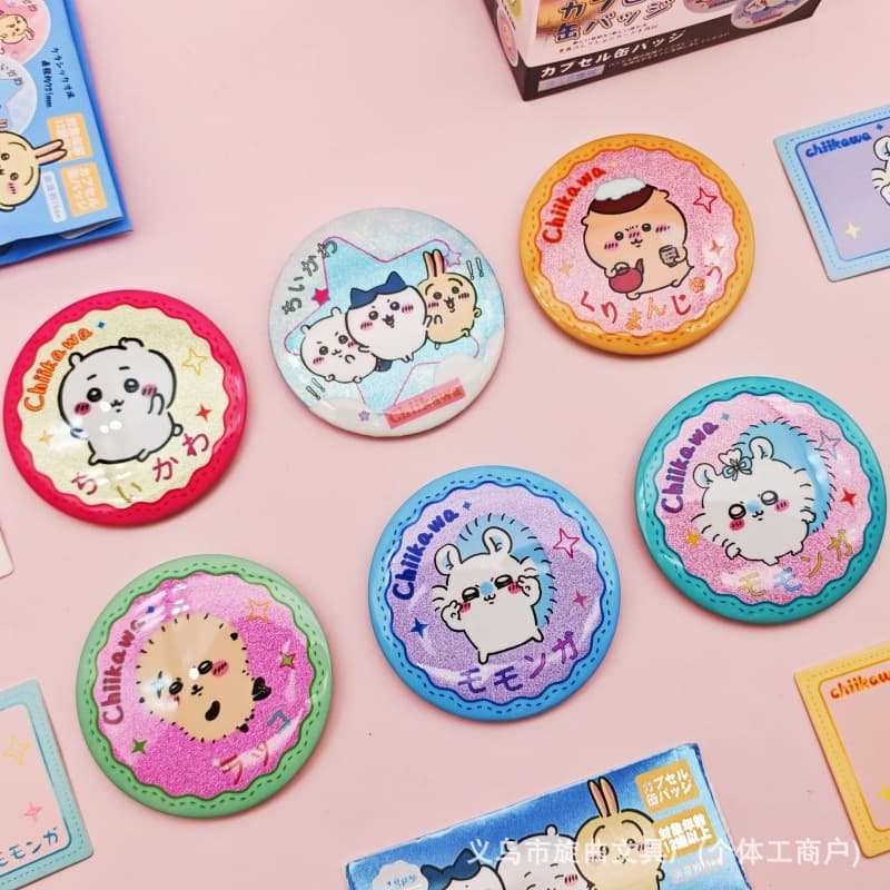 New Ji Yikawa Badge Cartoon Cute Usachi Blind Box Silver Onion Flash Silver 75mm Badge Pendant