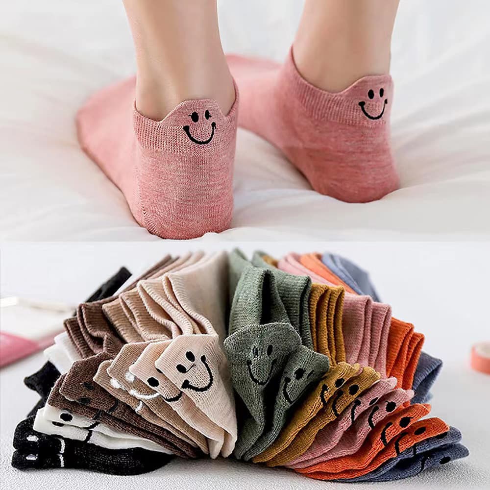 Cross-Border Socks Cartoon Couple Boat Socks Heel Funny Expression Pack Socks Embroidered Sesame Street Men's and Women's Socks Wholesale