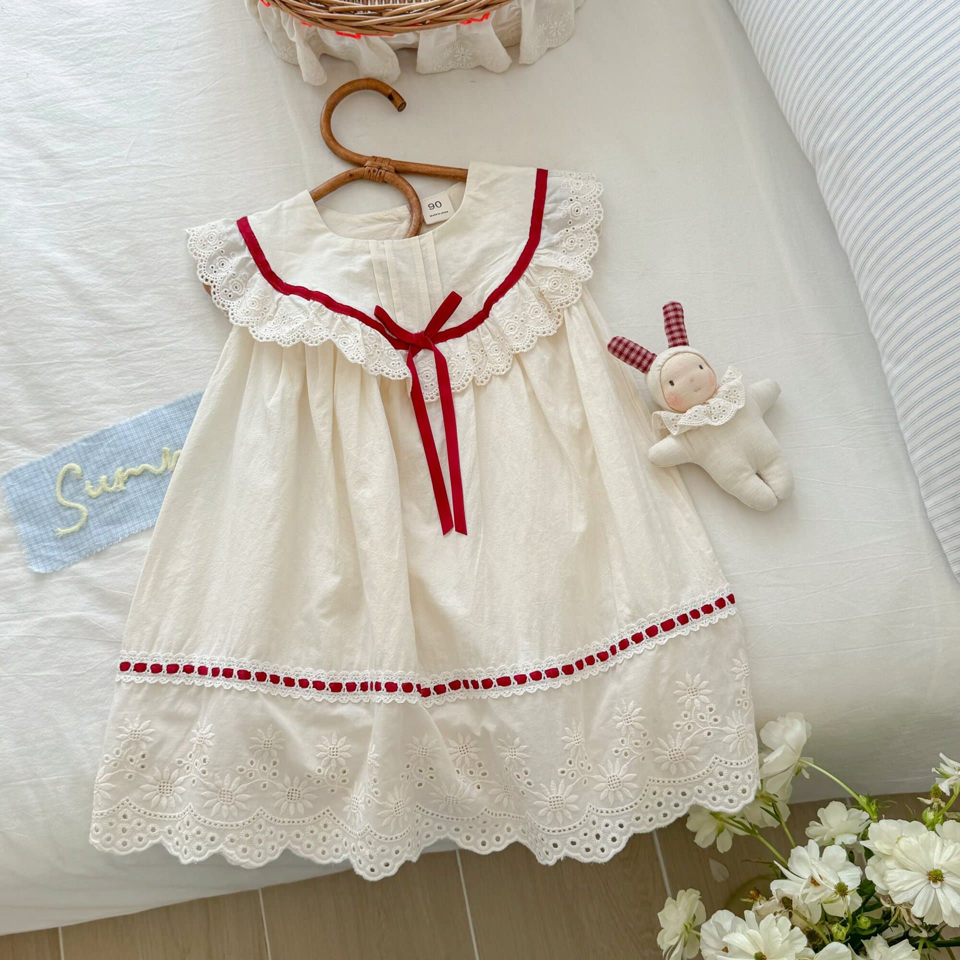 Girls dress summer dress 2026 summer new style lace children's princess dress summer baby girl dress