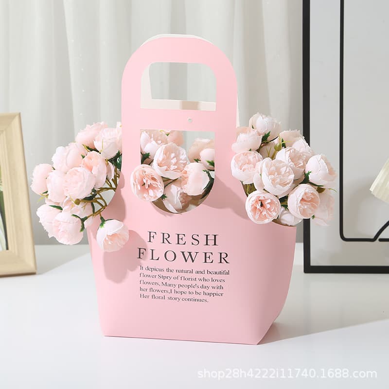 Valentine's Day 520 hand-held flower bag DIY material box packaging flower arrangement box flower shop flower arrangement bouquet packaging paper box
