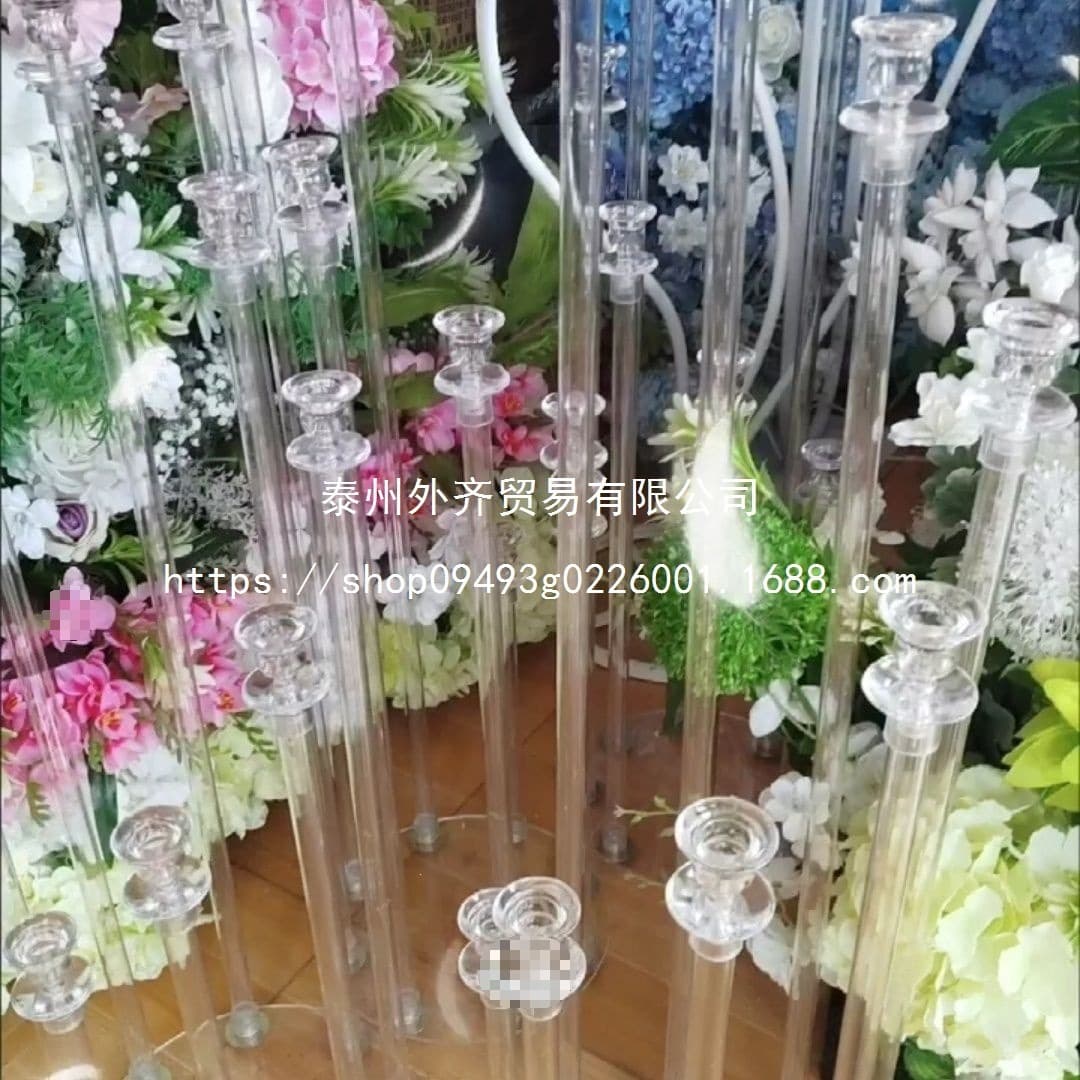 Transparent Acrylic Western Wedding Candle Holder Aisle Decoration, Step-by-Step Wedding New Arrival Wedding Props