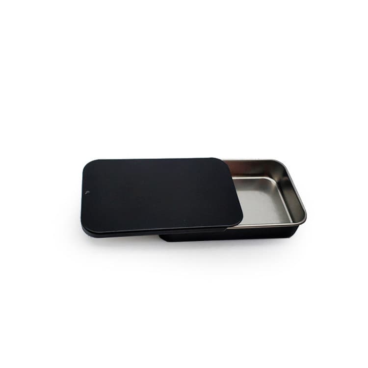 Solid Perfume Balm Push-Pull Small Tin Box Square Medicine Tin Sliding Lid Tuo Tea Pressed Candy Packaging Storage Box