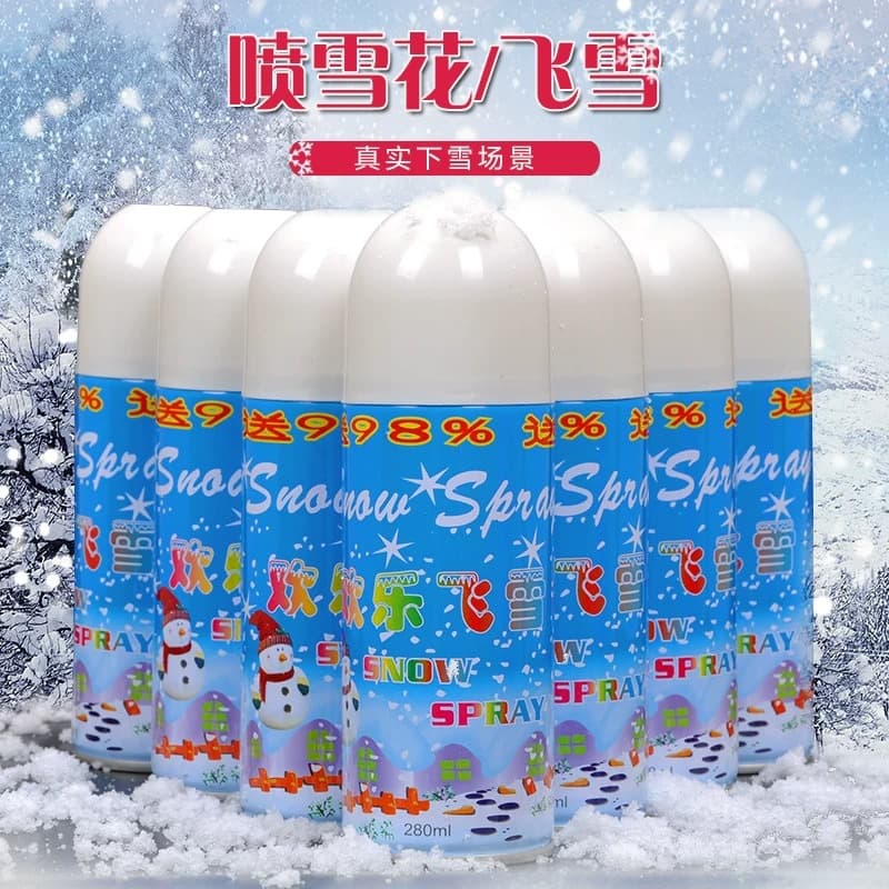 Flying snow spray, white simulated snowflake spray, foam can, artificial snowmaking, Christmas decorations, wedding supplies