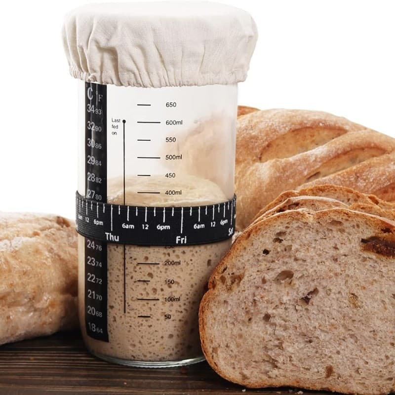 Cross-border hot selling 24oz sourdough bread fermentation glass jar fermentation tank dough baking supplies oven thermometer
