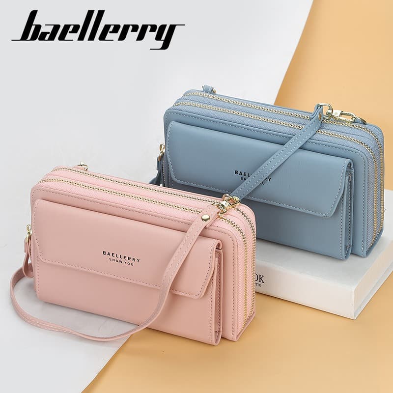2025 New Women's Bag Korean Fashion Large Capacity Wallet Versatile Double Zipper Shoulder Crossbody Phone Bag