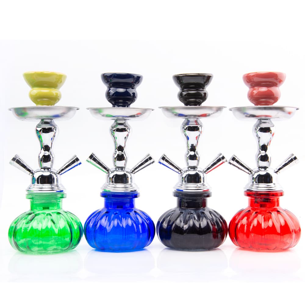 Hookah Small Trumpet Pot Full Set Double Hose Hookah Accessories Stainless Steel Gourd Shisha Hookah Cross-Border Supply