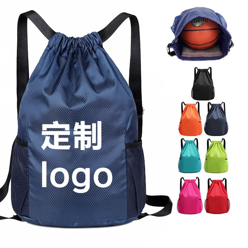Large capacity outdoor drawstring backpack for soccer and basketball, suitable for sports training, fitness, and students. Factory direct sales.