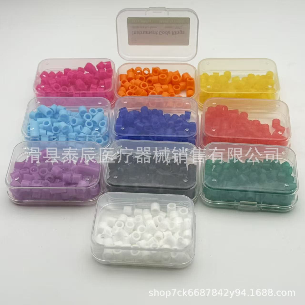 Dental Instrument Color Sterilization Identification Rings High Temperature Resistant Silicone Rubber Marking Rings Dental Consumables Identification Rings