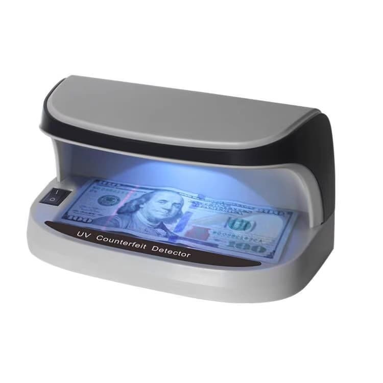 Small mini desktop money detector battery-operated portable UV verification multi-currency fluorescent light checker
