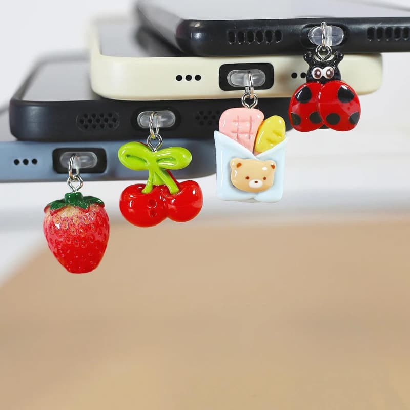 Strawberry Cherry Cross-border E-book Waterproof Dust Plug Set for Kindle/Phone Factory Direct Wholesale