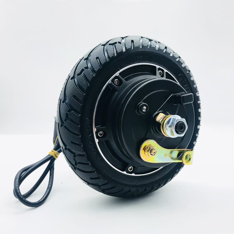 Electric car motor 8-inch solid tire drum brake 24v36v48v350w scooter dolphin bicycle motor