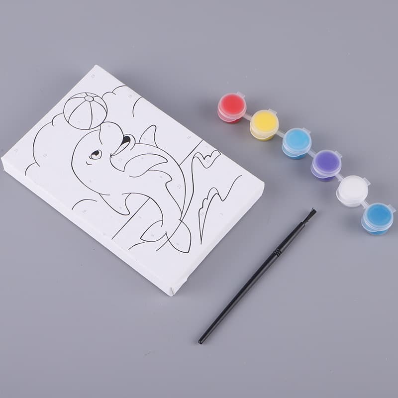 Children's DIY Handmade Educational Cartoon Animal Filling Oil Painting Elementary School Student Painting Indoor Decorative Art Oil Painting
